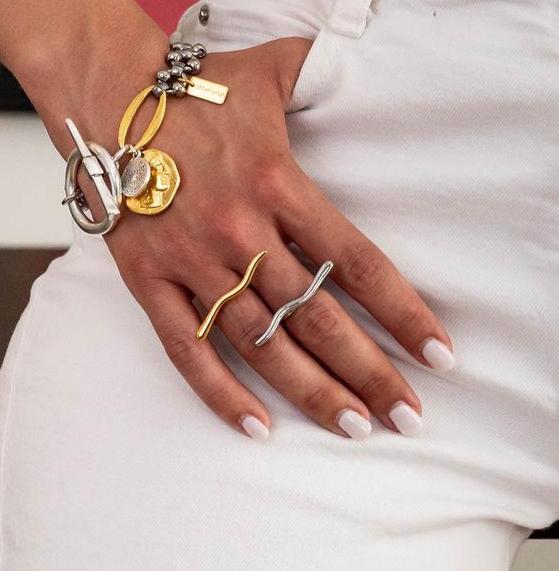 Gold and Silver statement rings made of Stainless Steel, Funky geometric rings, Minimalist Classy Rings, Waterproof Stylish Unique jewelry