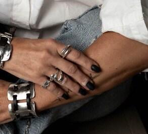 Minimalist 925 Sterling Silver rings in gold or silver plating, Irregular wrap unisex ring