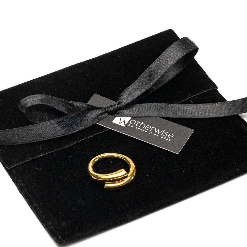 Minimalist 925 Sterling Silver rings in gold or silver plating, Irregular wrap unisex ring