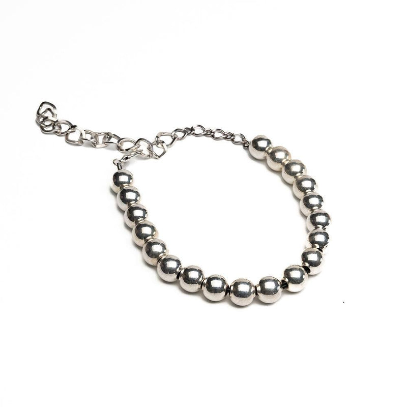 Chunky silver metal Chokers, Oversized Ball chain and bar chokers with hammered loop pendant, uno de 50 style necklaces