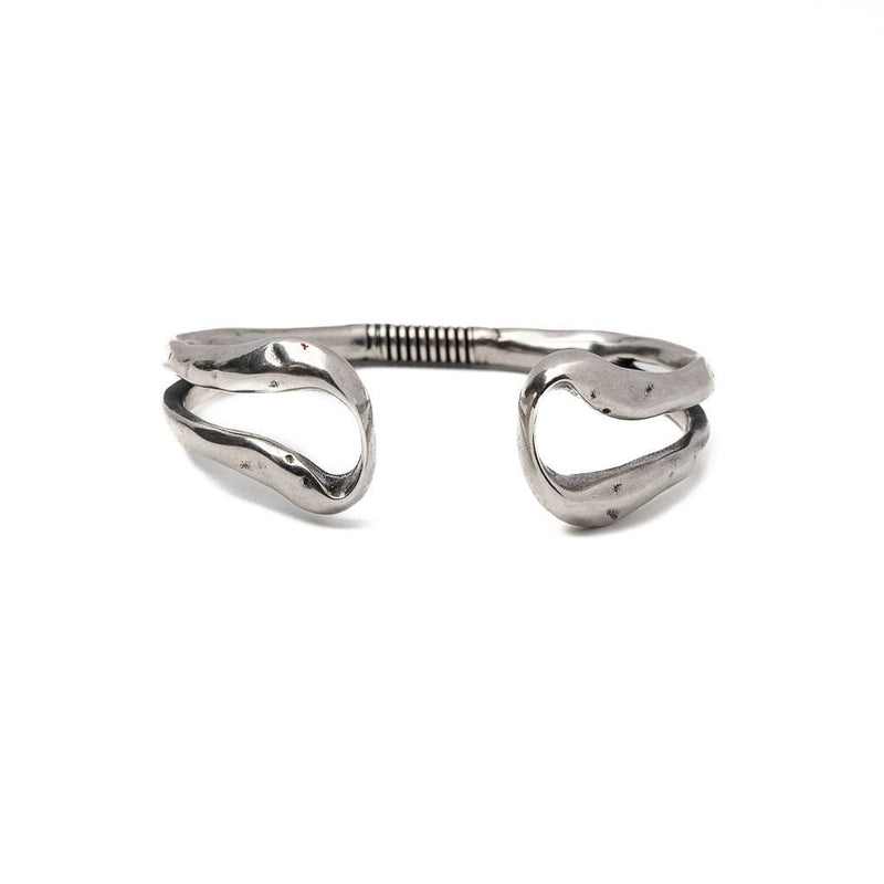 Unique hammered bangle in unode50 style, Bold layered bracelet, stacked bangle