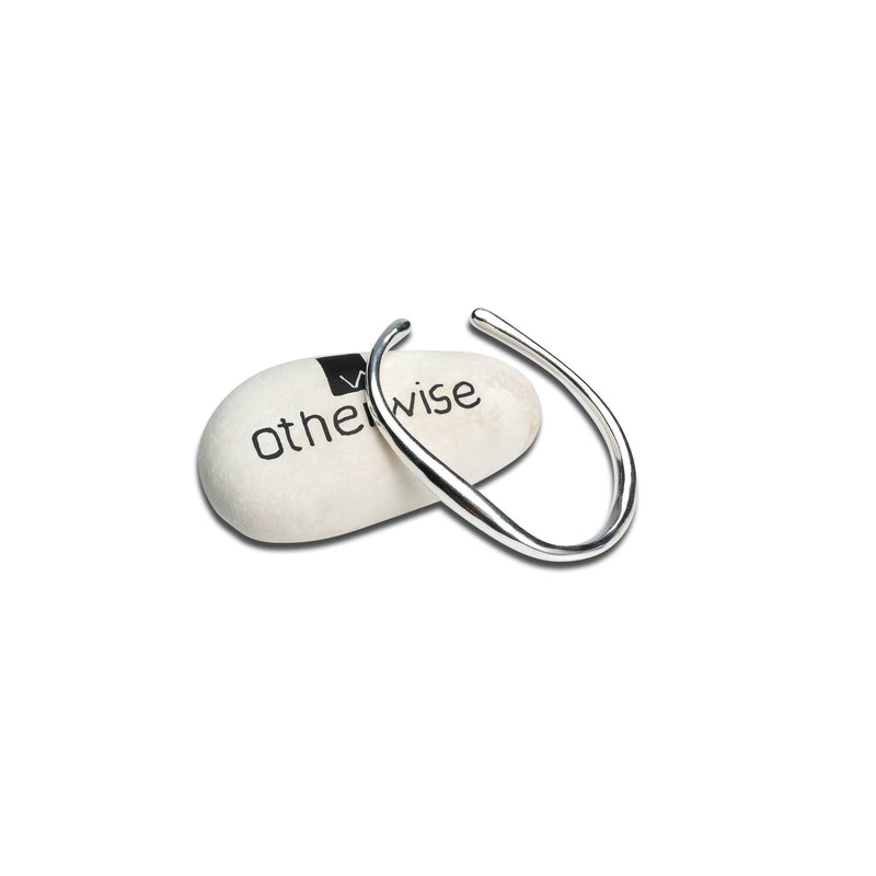 Minimalist Silver Stacking Cuff, Gift For Her, Statement Silver Bangle, Modern Silver Bracelet