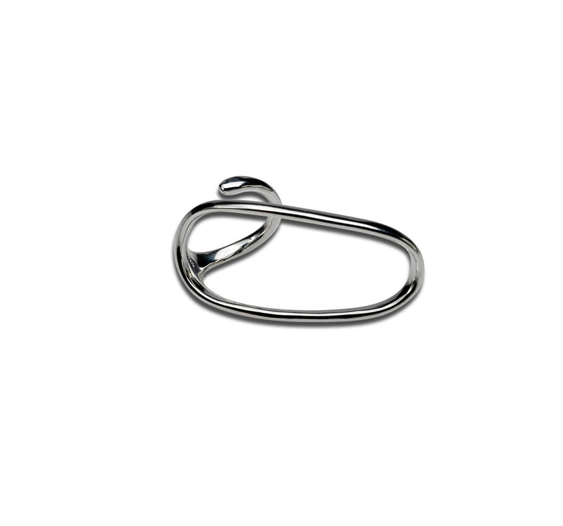 Funky two finger ring in gold or silver, Irregular Sterling Silver plated ring, adjustable geometric ring
