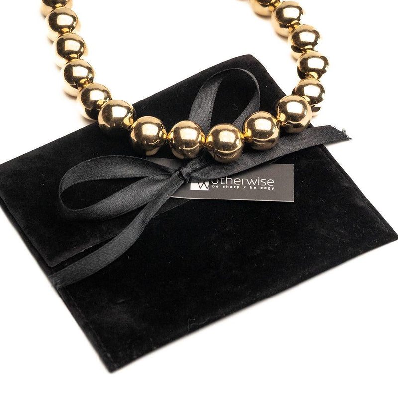 Chunky Gold metal chokers, oversized ball chain and bar chokers with hammered loop pendant, uno de 50 style necklaces