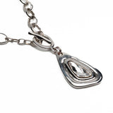 Statement Swarovski crystal necklace and bracelets, standout unique jewelry set with clear Austrian crystals