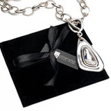 Statement Swarovski crystal necklace and bracelets, standout unique jewelry set with clear Austrian crystals