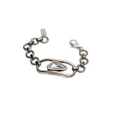 Statement Swarovski crystal necklace and bracelets, standout unique jewelry set with clear Austrian crystals