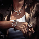Silver Shackle Jewelry Set