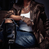 Silver Shackle Jewelry Set