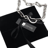 Chunky Stainless steel anchor chain set, Edgy chic necklace and bracelet jewelry
