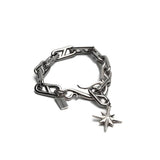 Chunky Stainless steel anchor chain set, Edgy chic necklace and bracelet jewelry