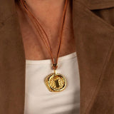 Leather Hoop Statement Necklace