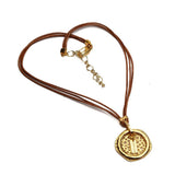 Leather Hoop Statement Necklace