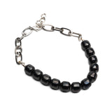 Hematite Leather Choker Set