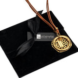 Leather Hoop Statement Necklace