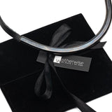 Hematite Leather Choker Set