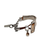 Brown Leather Crystal Bracelet