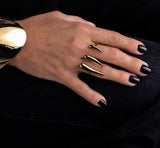 18K Gold Plated Double Ring