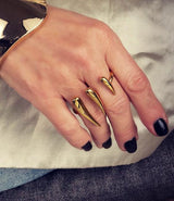 18K Gold Plated Double Ring