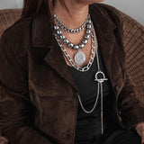 Hematite Choker Chain Set
