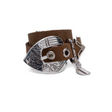 Western Buckle Leather Wrap