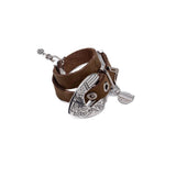 Western Buckle Leather Wrap