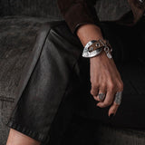 Western Buckle Leather Wrap