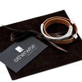 Soft Leather Wrap Bracelet, Zamak Magnetic Clasp, Light Brown Everyday Jewelry