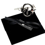 Standout black leather and horsebit metal, Equestrian cuff bracelet, Unode50 style bracelet, Chunky brutalist jewelry