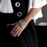 Chunky cuban link chain bracelet with statement pendant and coin, edgy bracelet,  standout otherwise piece!