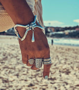 Unique edgy silver bracelet, chunky statement metal cuff