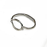 Uno de 50 style bangle, chunky hammered loop cuff bracelet