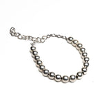 Chunky silver metal chokers, oversized ball chain and bar chokers with hammered loop pendant, uno de 50 style necklaces