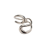Chunky Silver Geometric Cuff