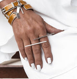 Geometric Bar Knuckle Ring