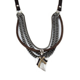 Gunmetal Chain Tooth Necklace