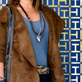 Gunmetal Chain Tooth Necklace