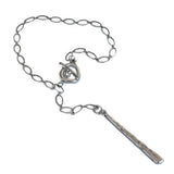 Silver Link Necklace Bracelet Set