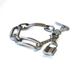 Silver Link Necklace Bracelet Set