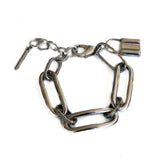 Silver Link Necklace Bracelet Set