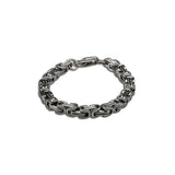 Men’s solid square byzantine chain bracelet, Heavy stainless steel chain cuff