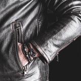 Men's matt black silicon bracelet with gun metal buckle for an every day strong look, rubber cuff and toggle buckle