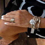 Suede boho bracelet with coins and metal cubes, Ethnic four strand wrap around cuff with charms