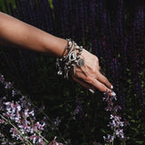 Silver Ball Chain Bracelet with Pendants, Chunky Uno de 50 Style Everyday Wear