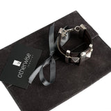 Unisex leather and metal bracelet combined for a strong look, edgy thick leather bracelet, rock style jewelry