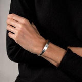 Silver-plated cuff bangle