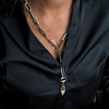 Silver Link Pendant Necklace
