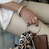 Rose Gold Leather Cuff