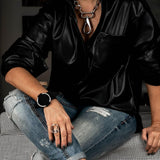 Chunky Industrial Lobster Clasp Necklace, Bold Silver Tone Chain Choker