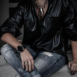 Chunky Industrial Lobster Clasp Necklace, Bold Silver Tone Chain Choker